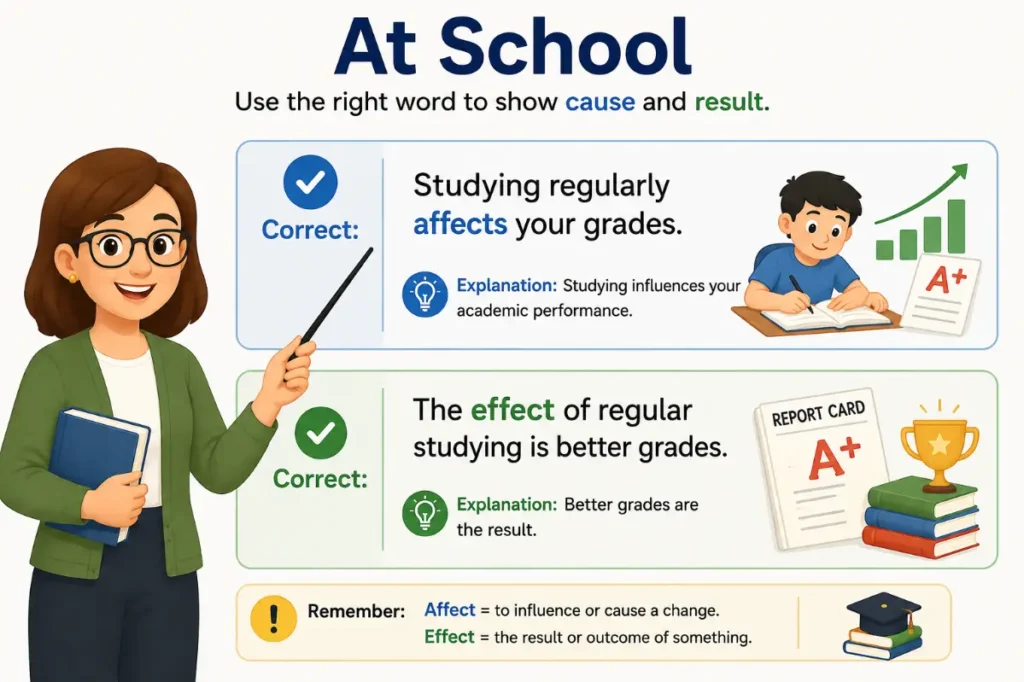 Affect vs Effect in Everyday Situations