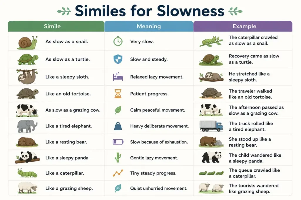 Animal Similes For Slow