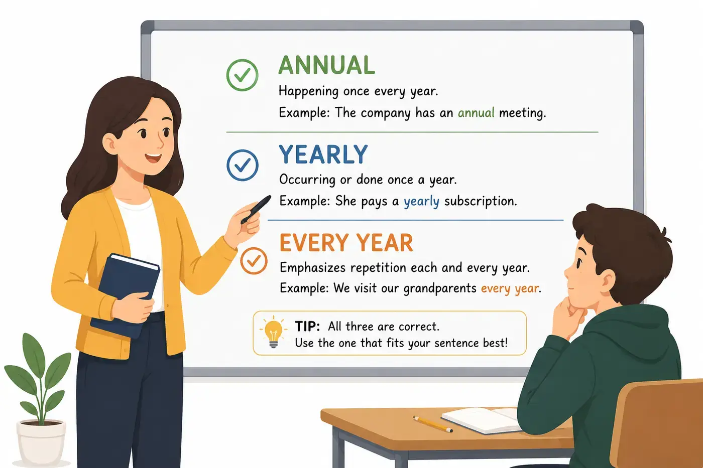 Annual vs Yearly vs Every Year Which One Should You Use