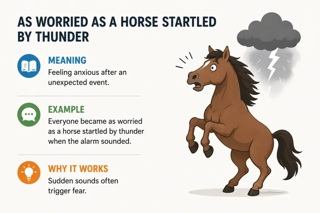 As Worried As A Horse Startled By Thunder