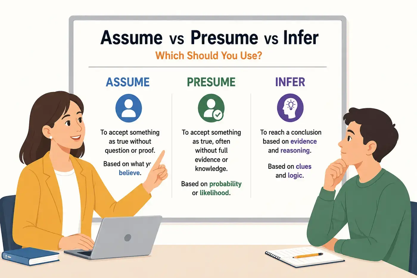 Assume vs Presume vs Infer Which Should You Use