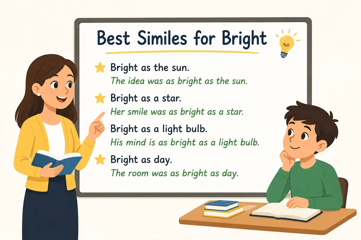 Best Similes for Bright With Easy Examples 2026