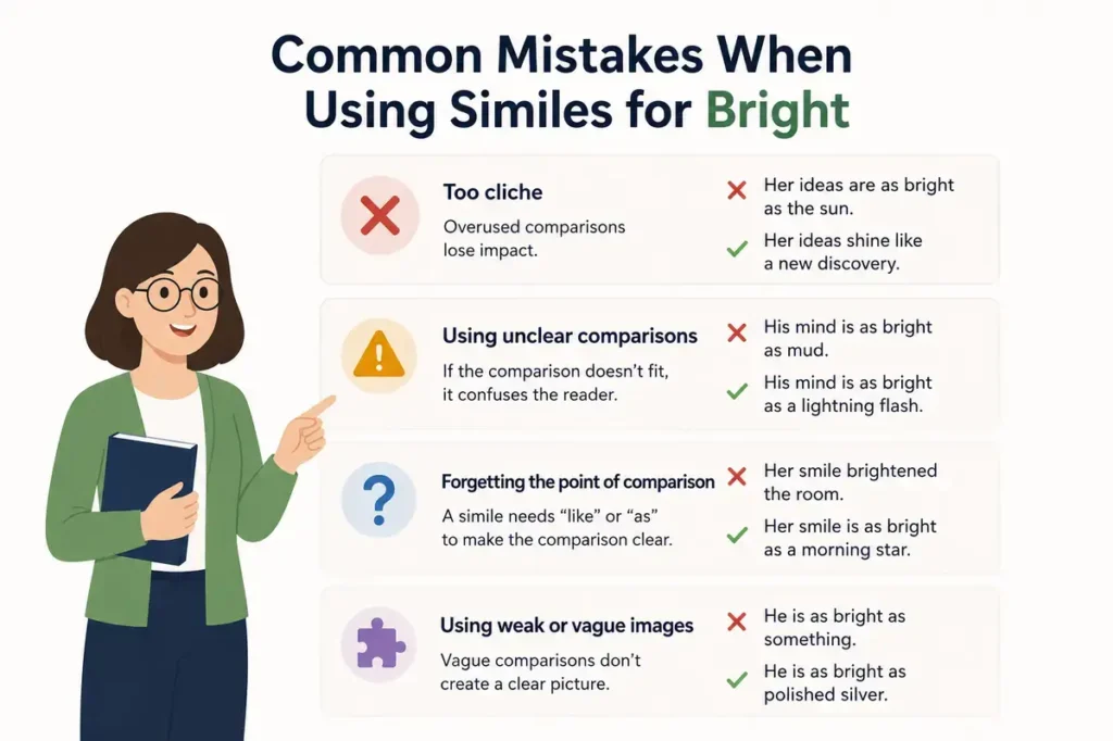 Common Mistakes When Using Similes for Bright