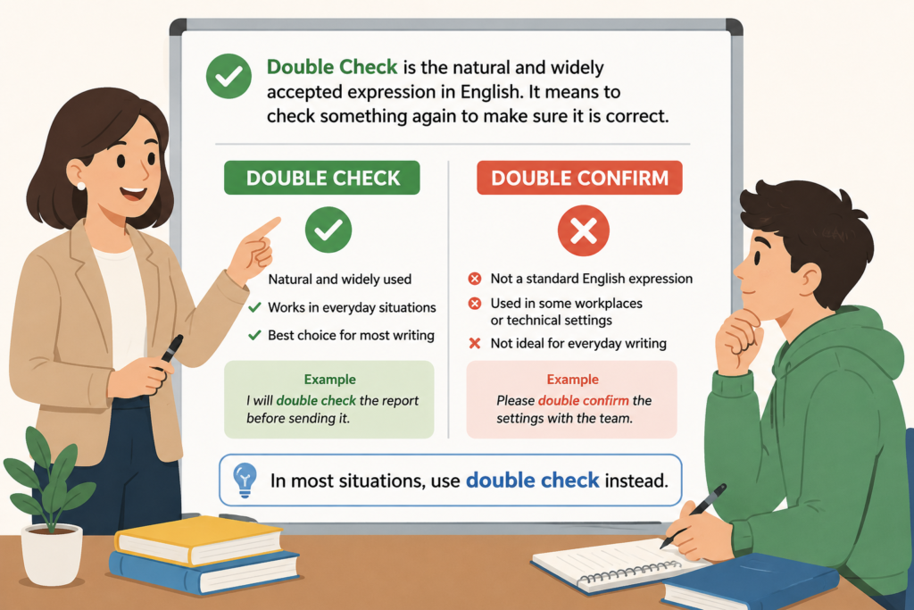 Double Check Vs Double Confirm Short Answer