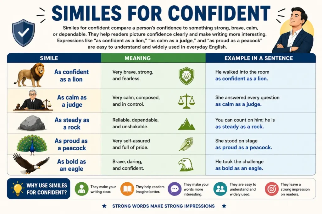 Final Answer About Similes for Confident