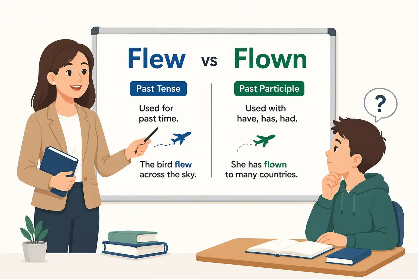 Flew Or Flown Which Word Is Correct