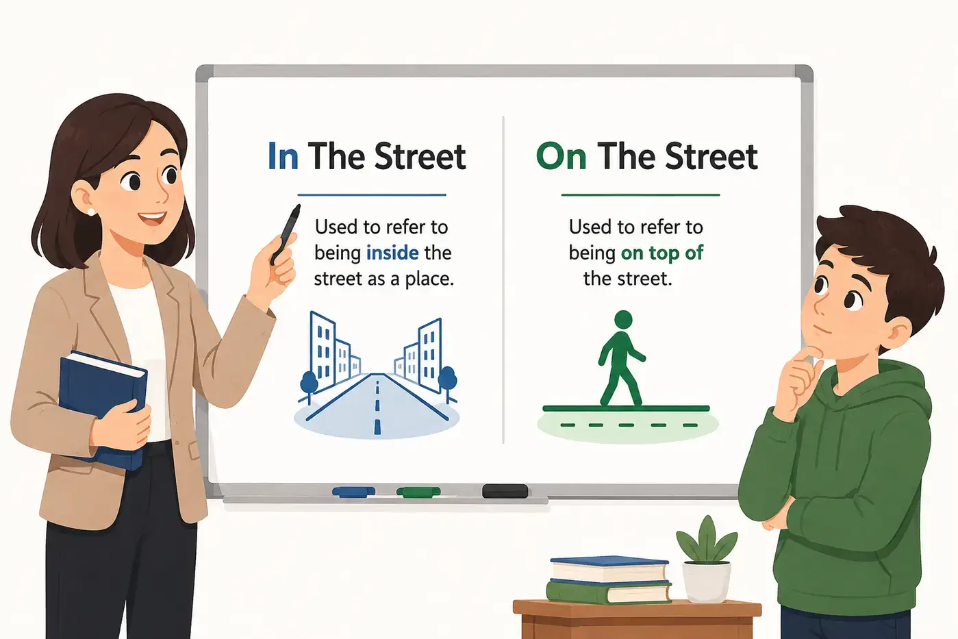 In The Street Vs On The Street Which Is Correct