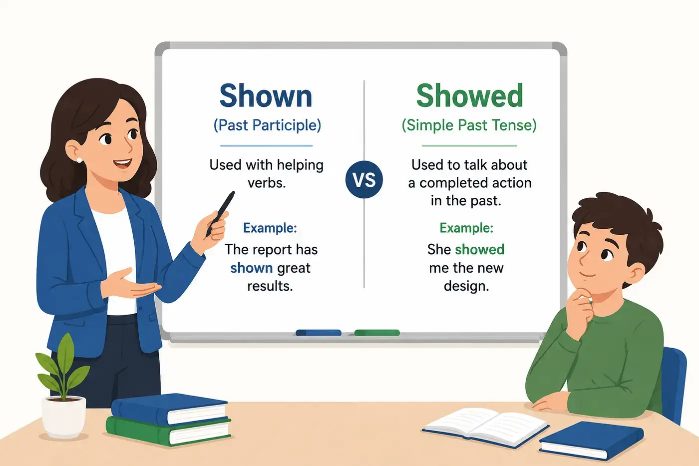 Shown vs Showed Which One Is Correct