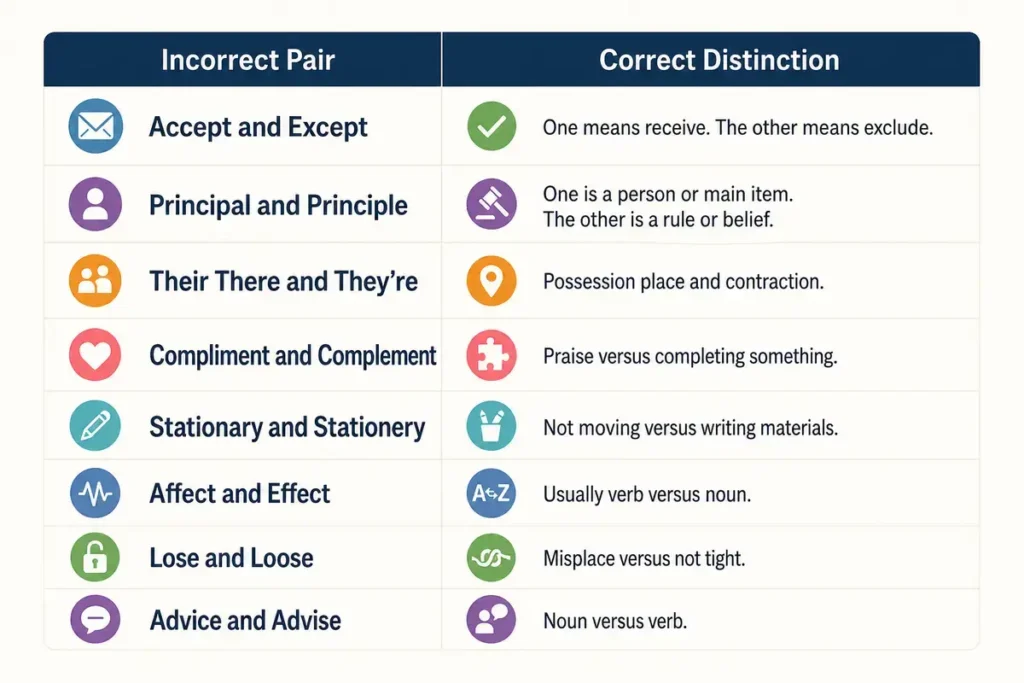 Similar Words That People Also Confuse