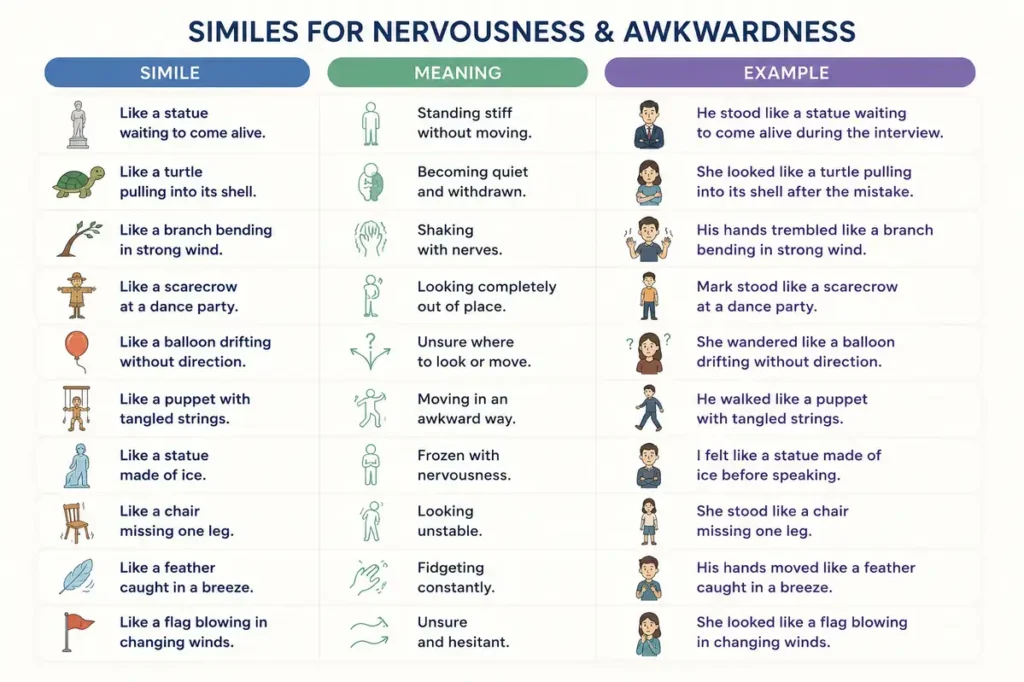 Similes For Body Language