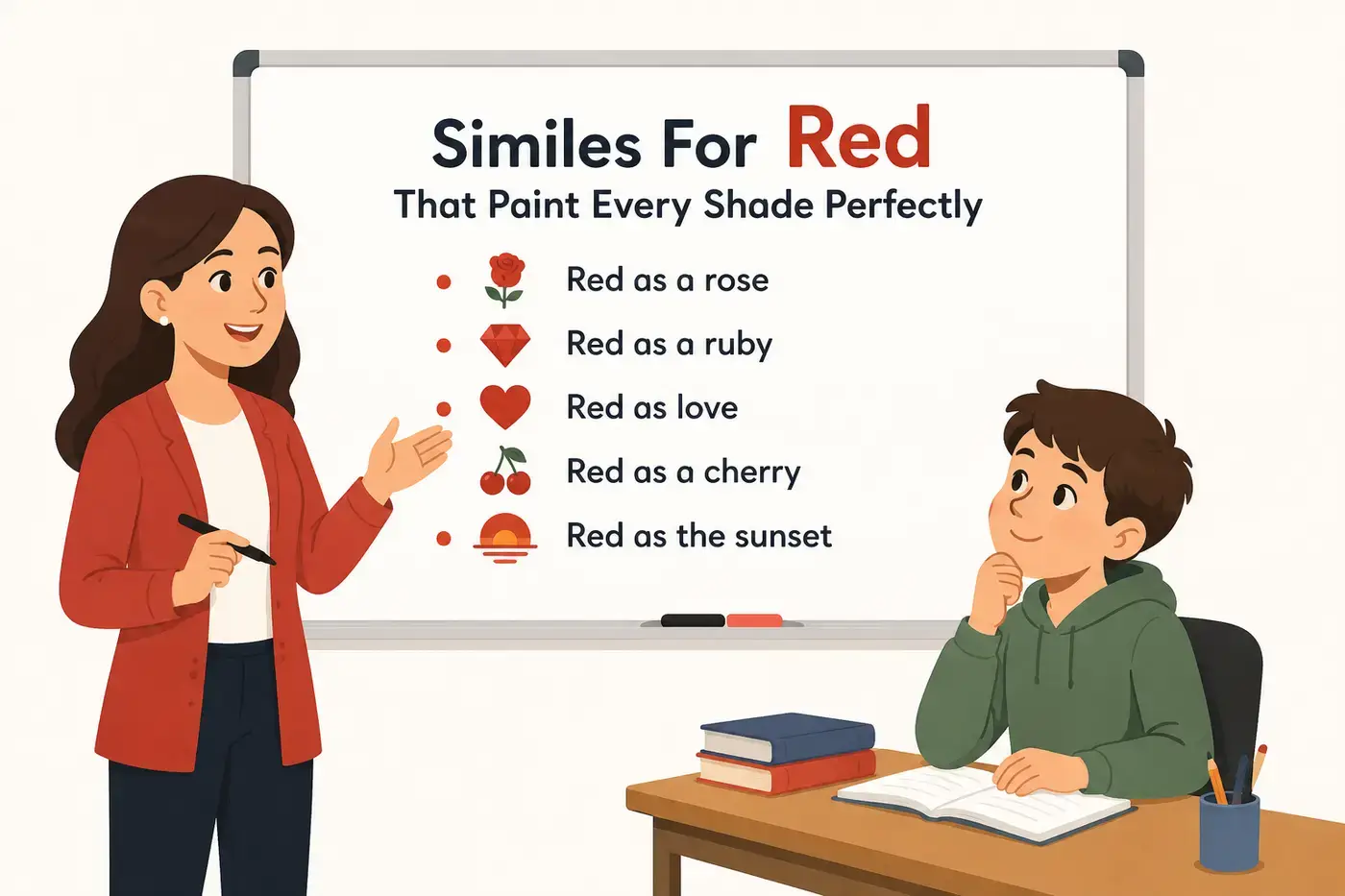 Similes For Red That Paint Every Shade Perfectly