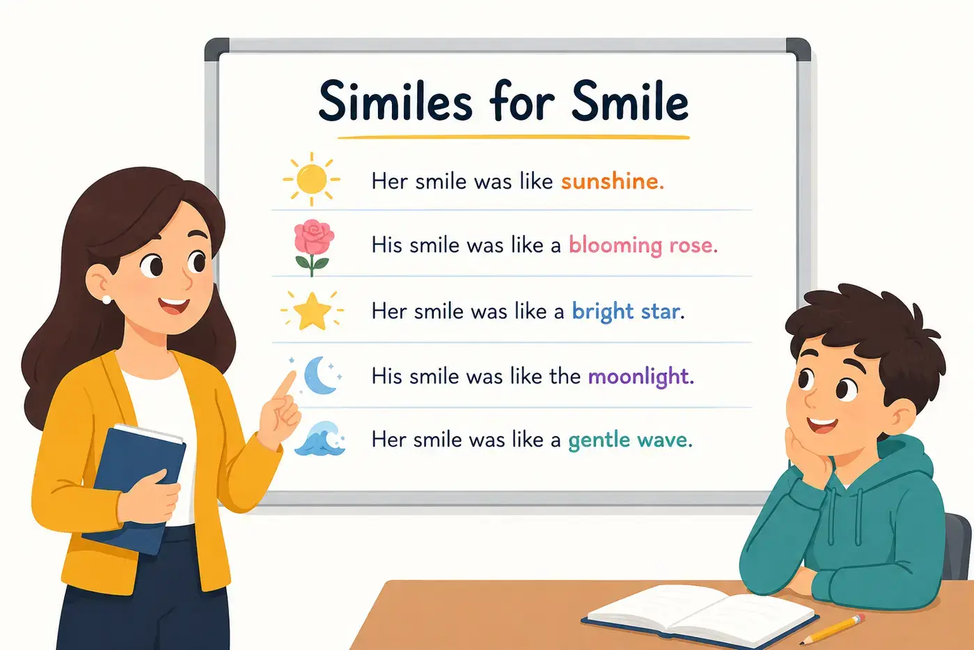 Similes for Smile: Examples for Writing & Speaking 2026