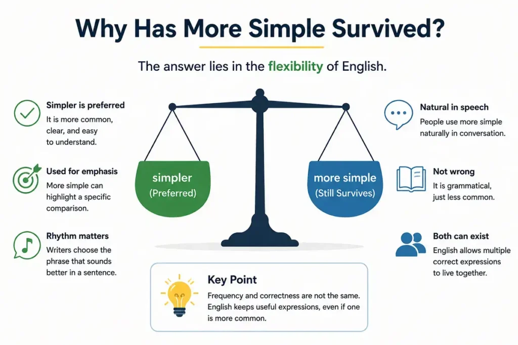 Why More Simple Still Exists