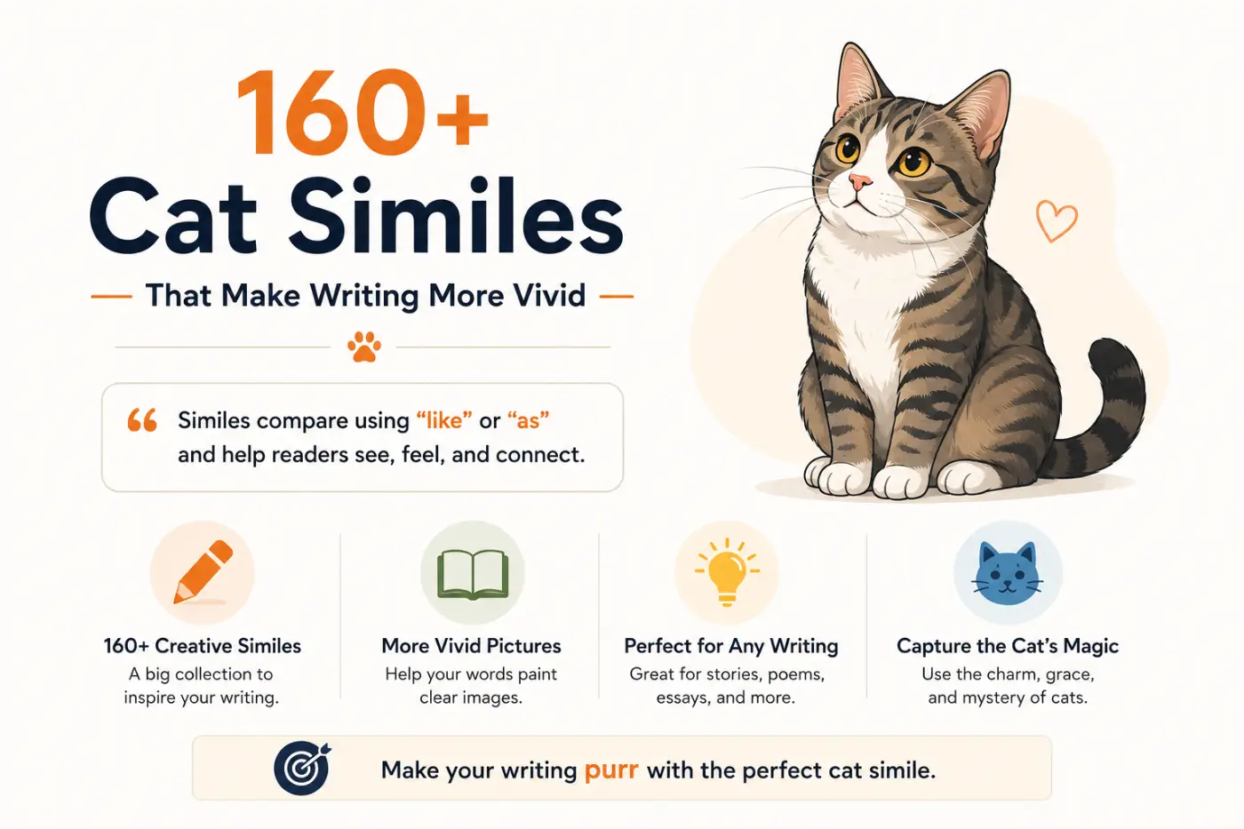 160+Cat Similes That Make Writing More Vivid
