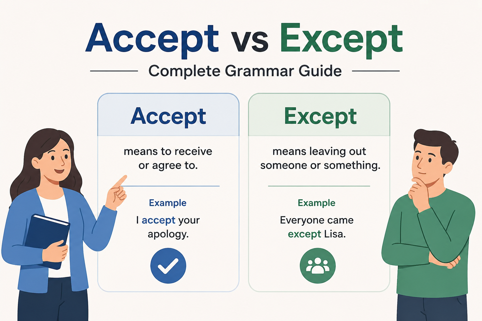 Accept vs Except Complete Grammar Guide