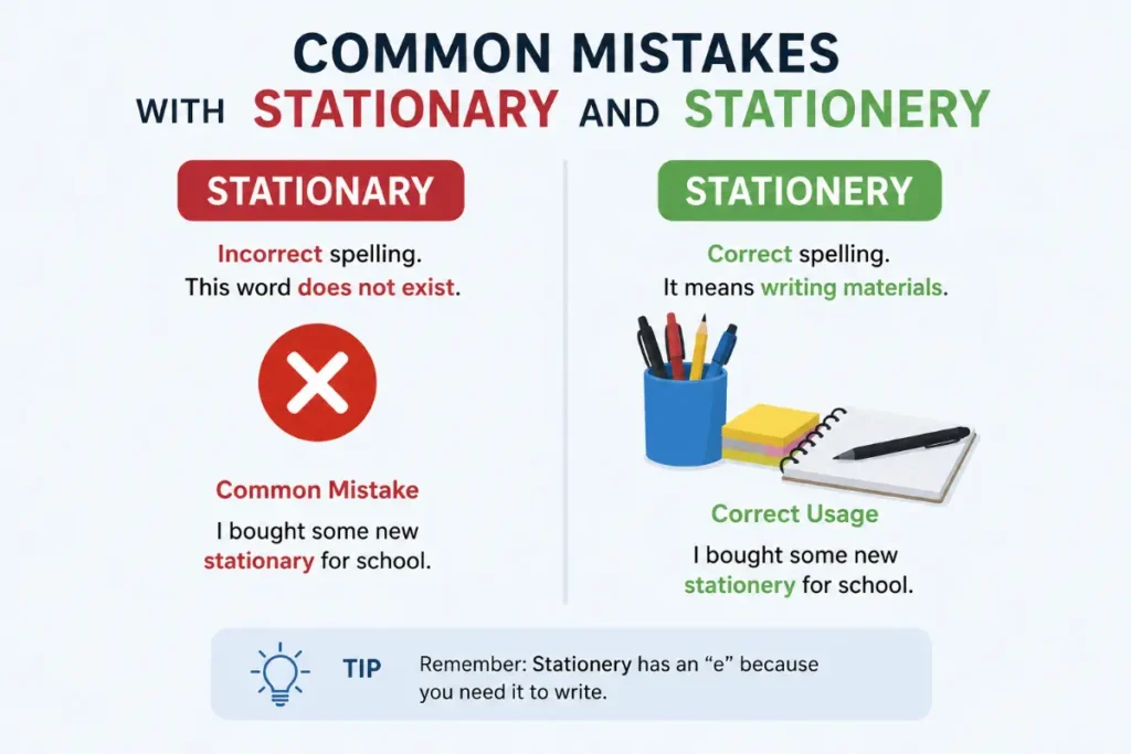 Common Mistakes With Stationary And Stationery