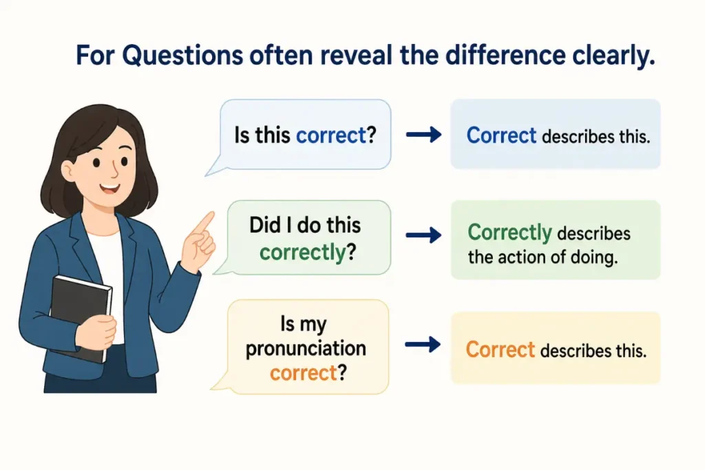 Correct And Correctly In Questions