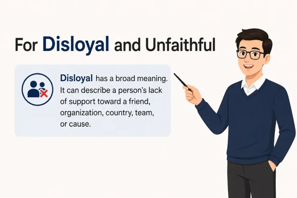 Disloyal Compared With Similar Words