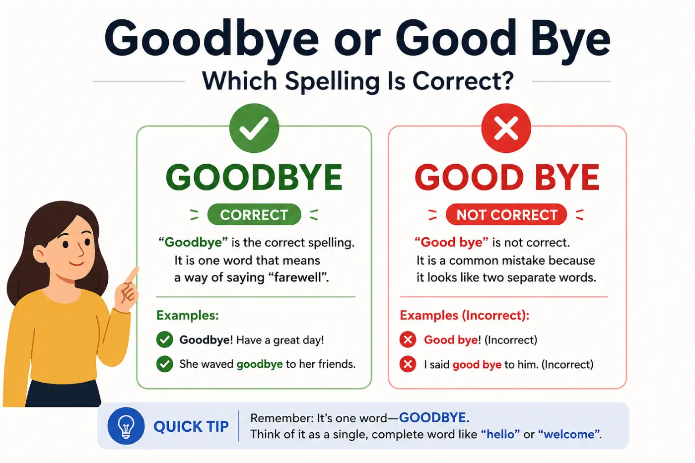 Goodbye or Good Bye Which Spelling Is Correct
