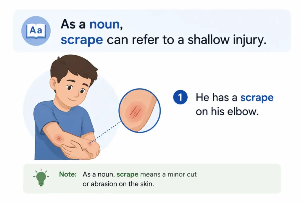 How To Use Scrape As A Noun