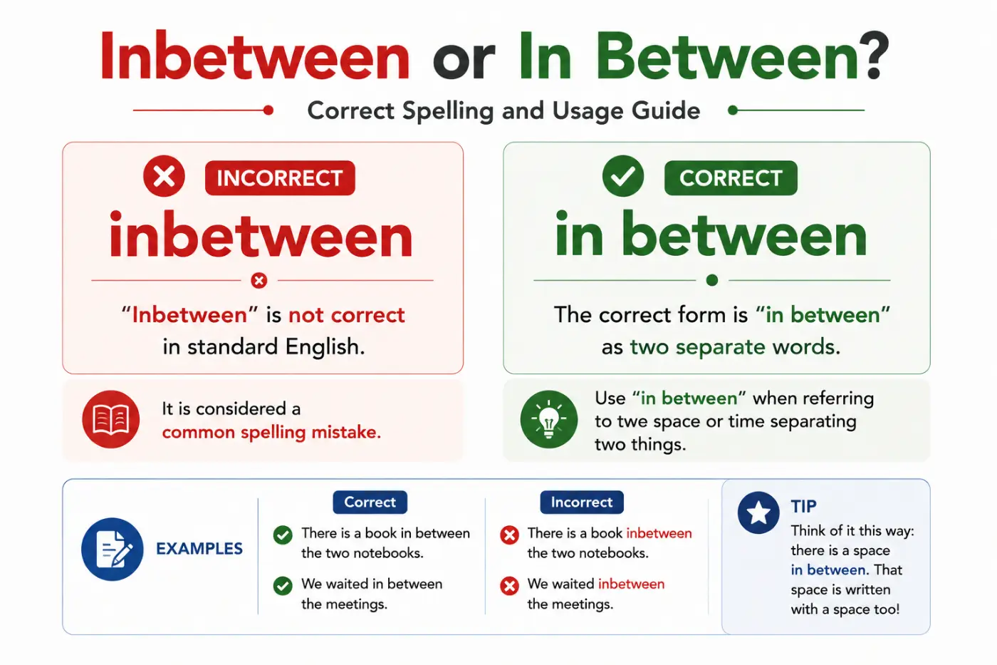 Inbetween or In Between Correct Spelling and Usage Guide