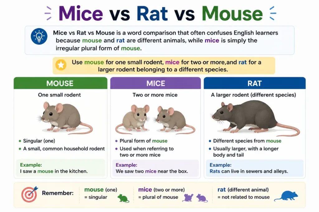 Mice vs Rat vs Mouse in American and British English