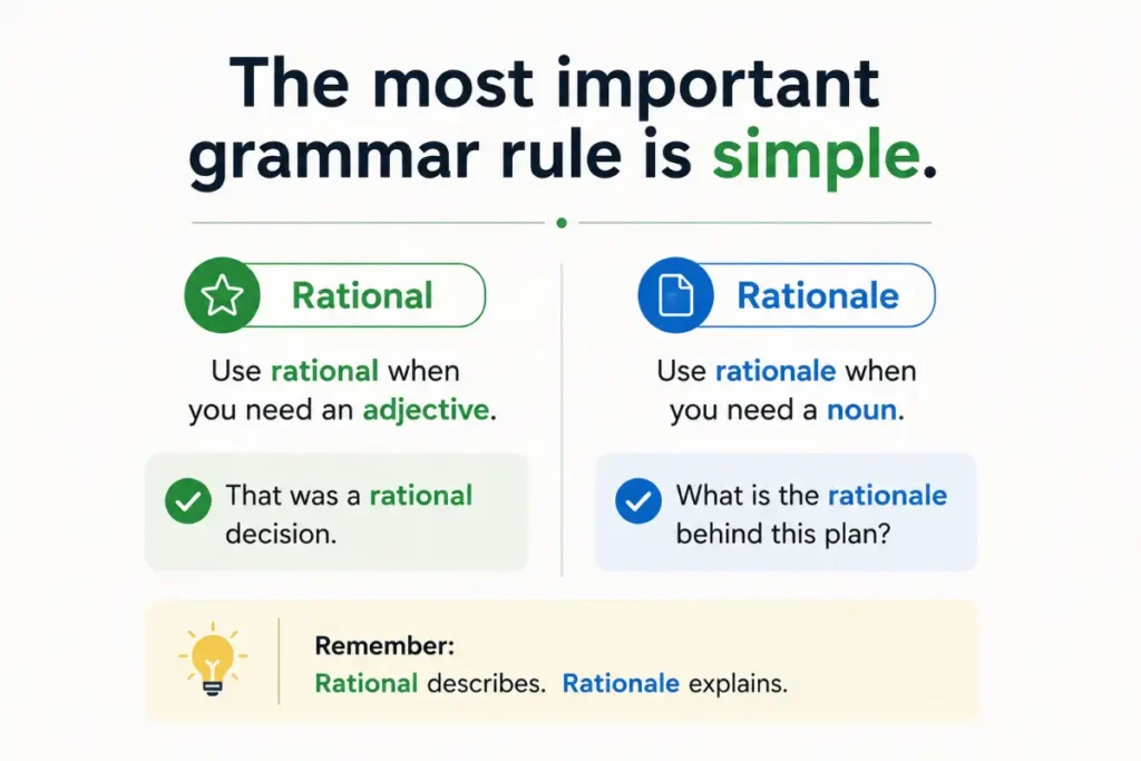 Rational vs Rationale In Grammar