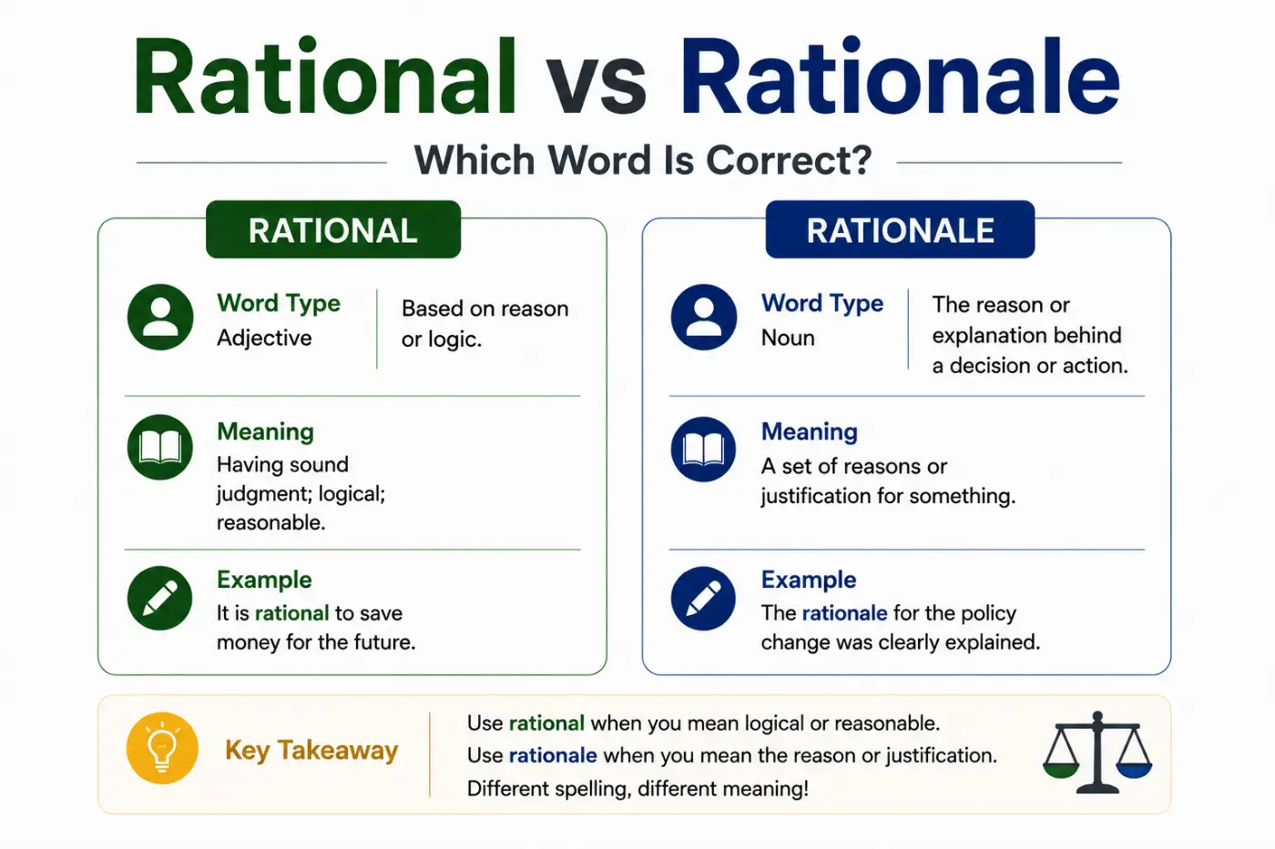 Rational vs Rationale Which Word Is Correct
