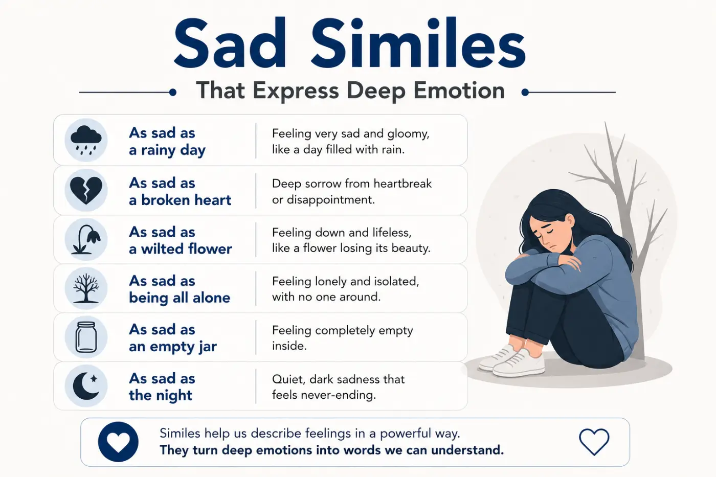 Sad Similes That Express Deep Emotion