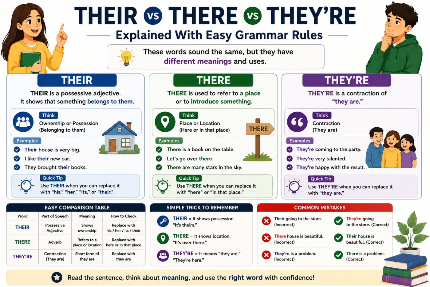Their vs There vs They're Explained With Easy Grammar Rules