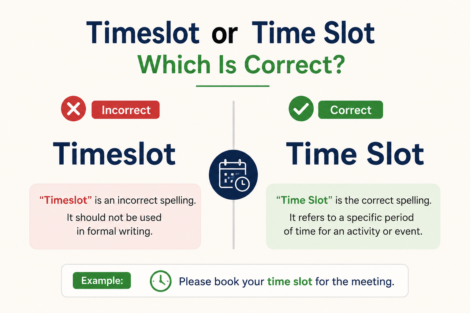 Timeslot or Time Slot Which Is Correct 2026