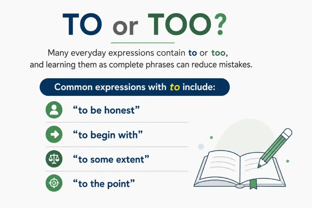 To vs Too in Common Expressions