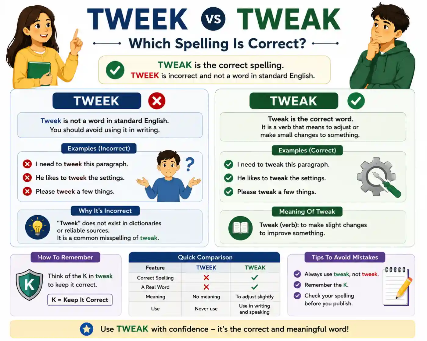Tweek vs Tweak Which Spelling Is Correct?