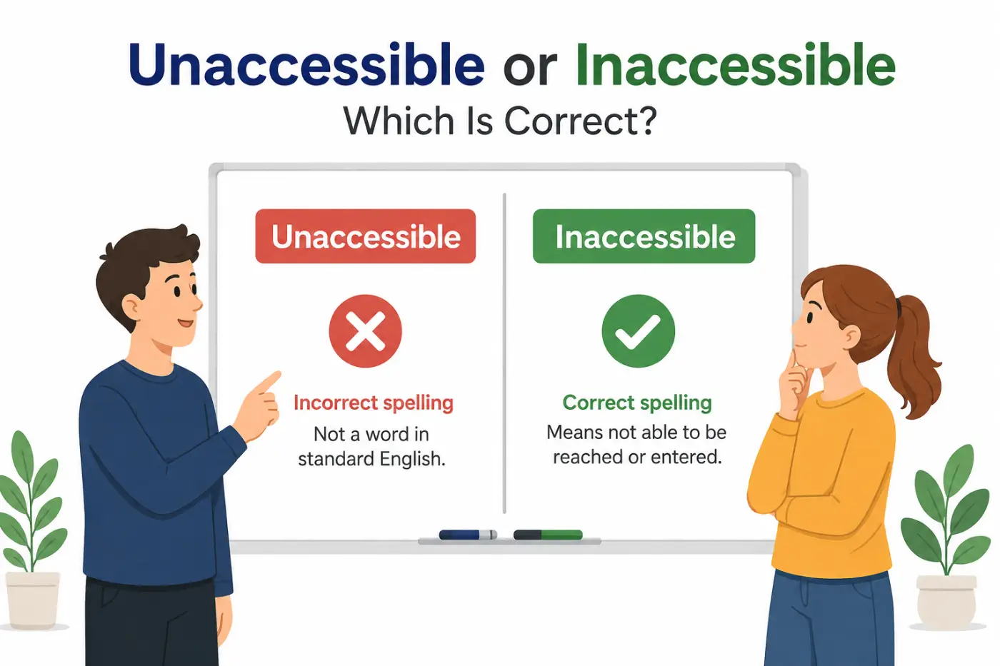 Unaccessible or Inaccessible Which Is Correct