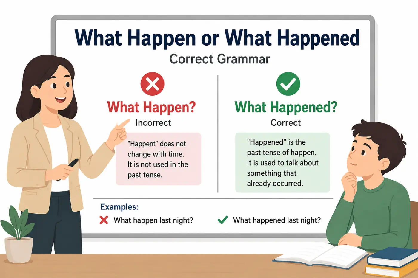 What Happen or What Happened Correct Grammar
