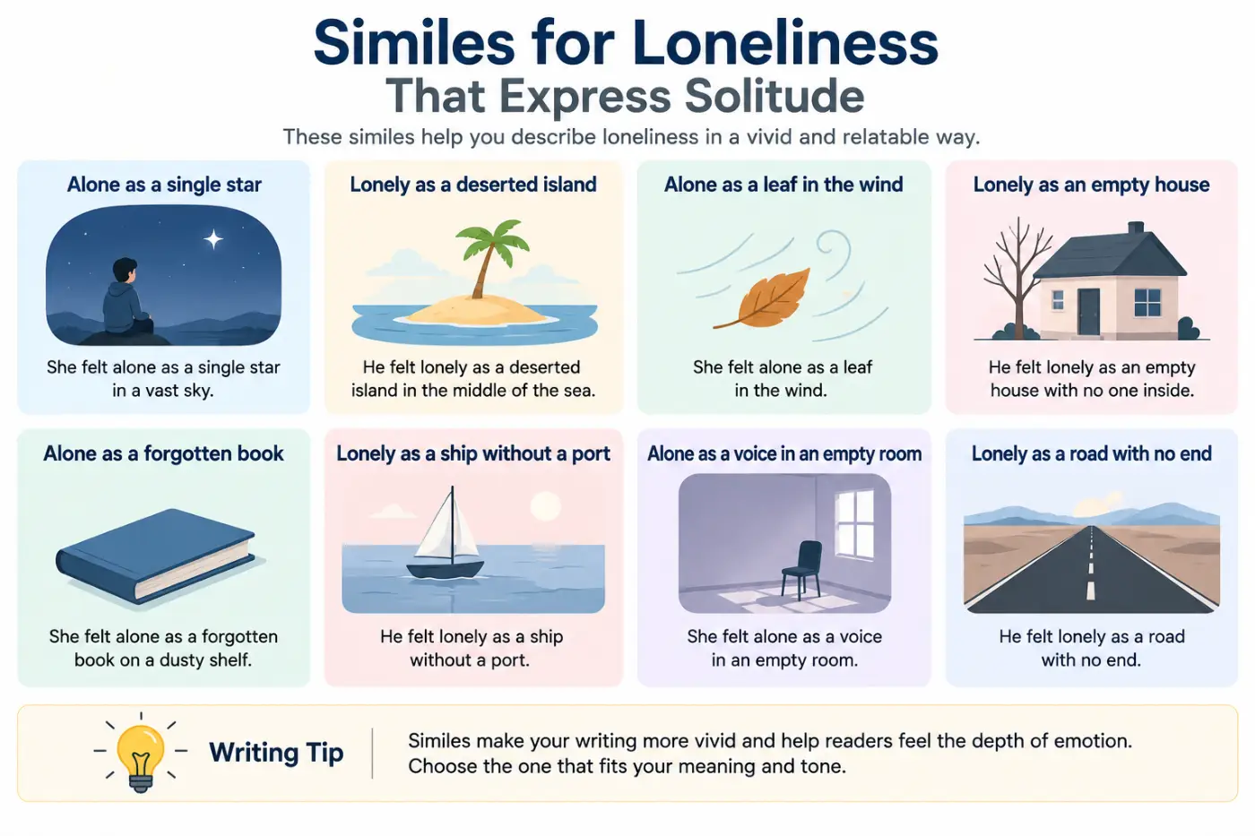 Similes for Loneliness That Express Solitude