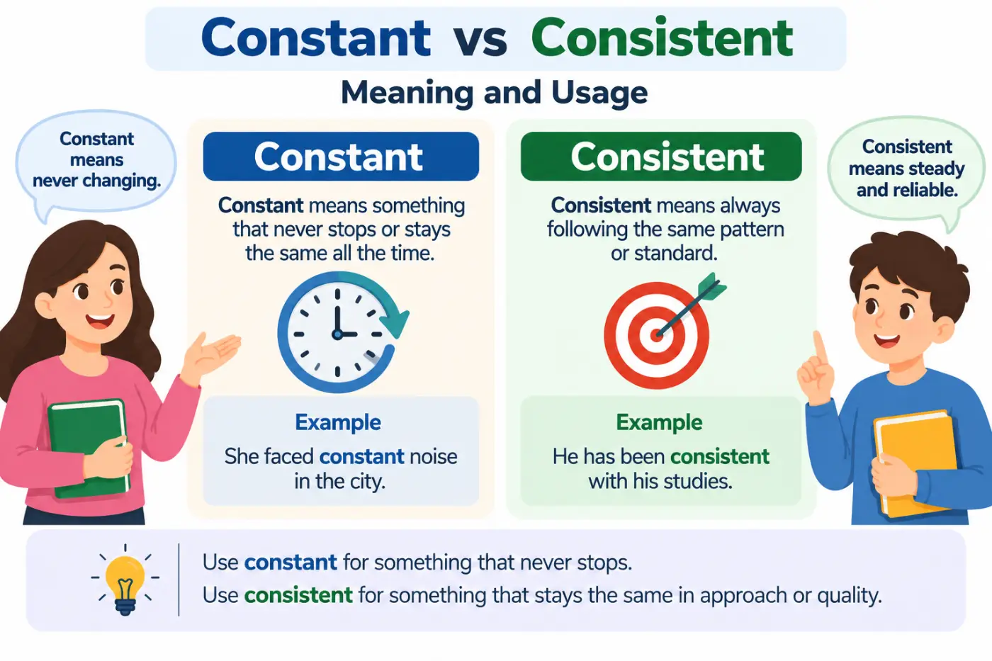 Constant vs Consistent: Meaning and Usage