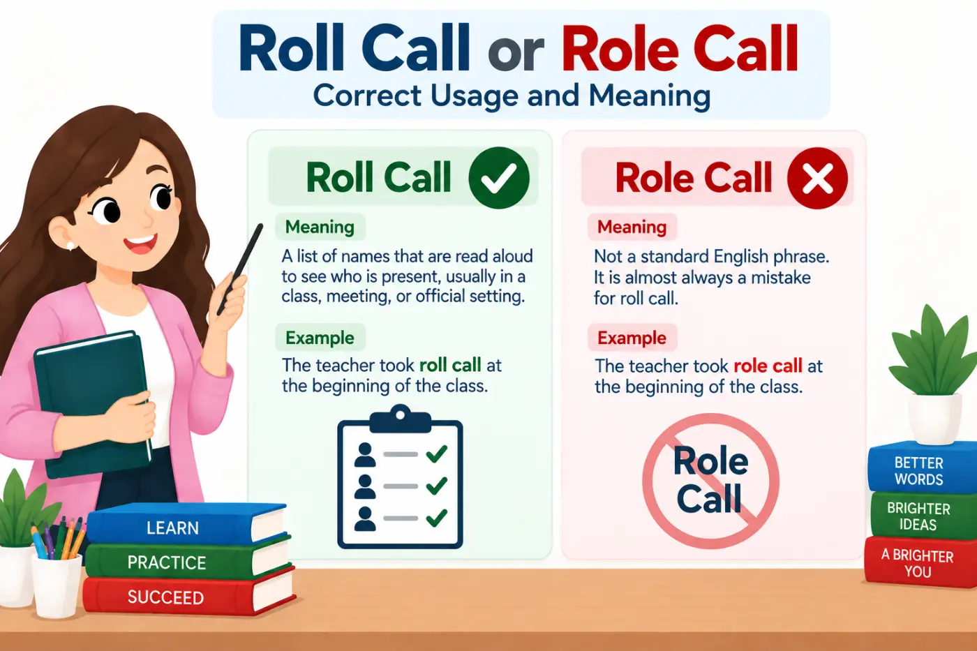 roll call or role call Correct Usage and Meaning