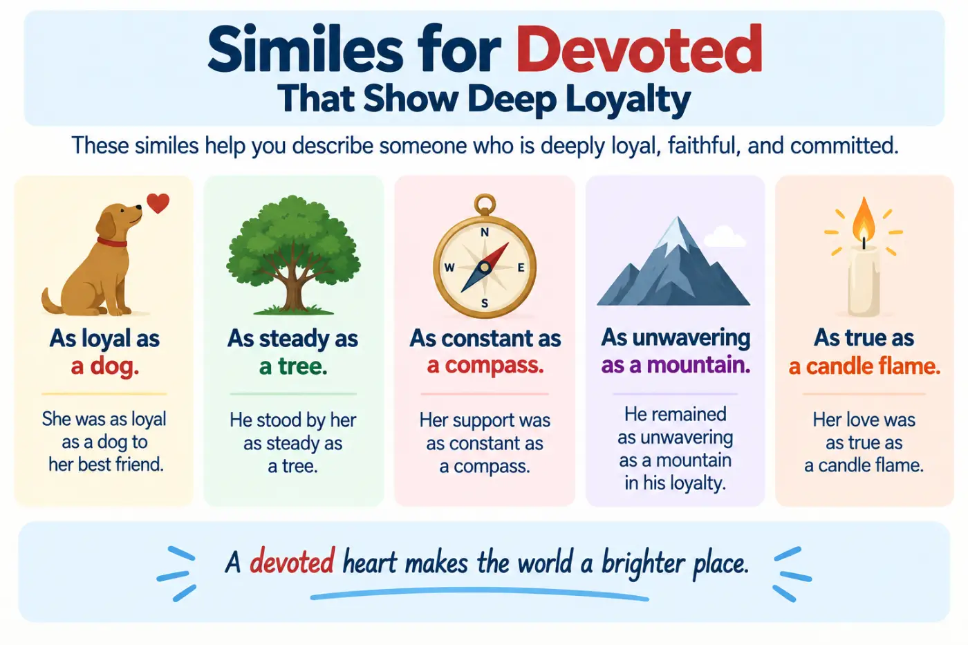 Similes for Devoted That Show Deep Loyalty