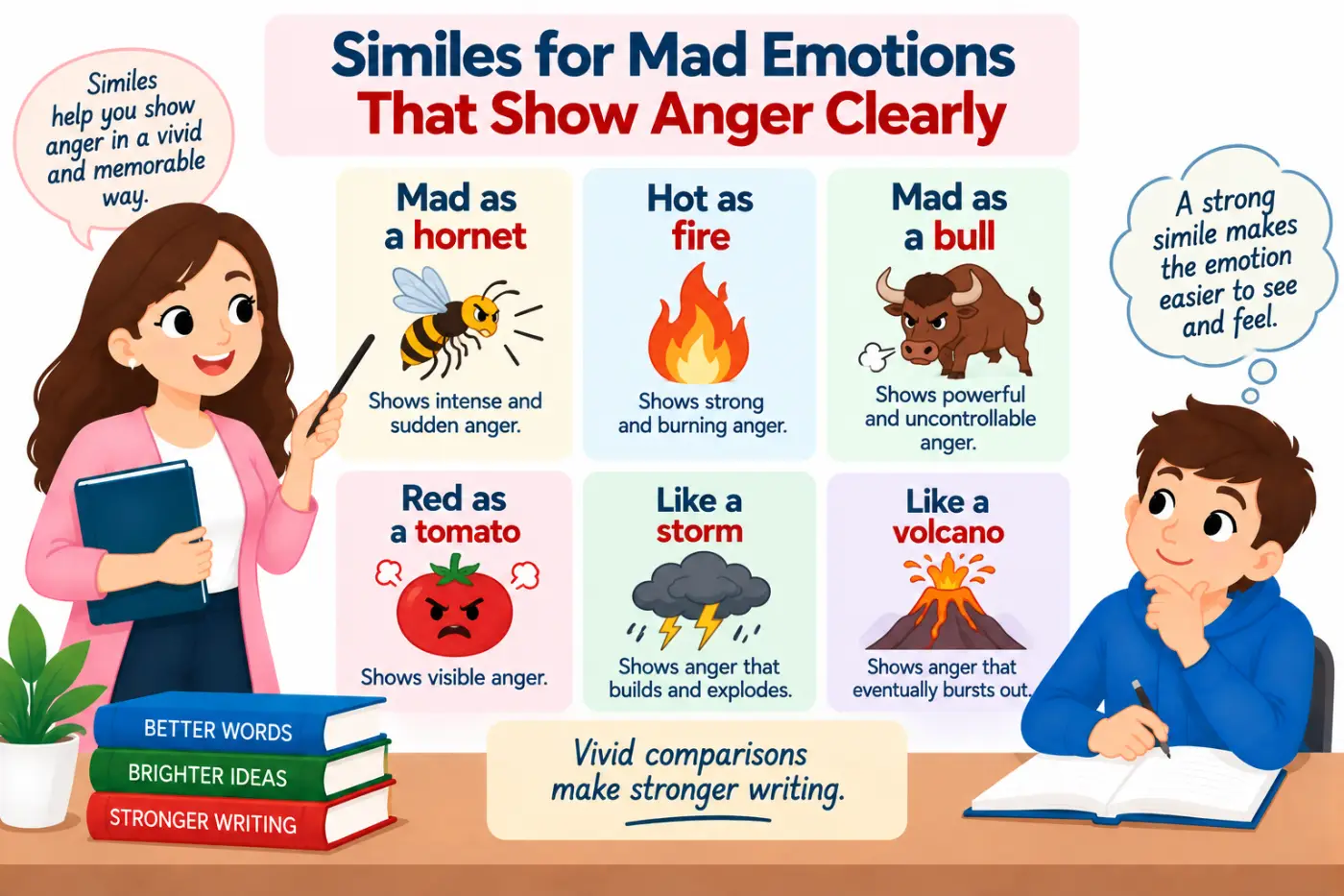 Similes for Mad Emotions That Show Anger Clearly