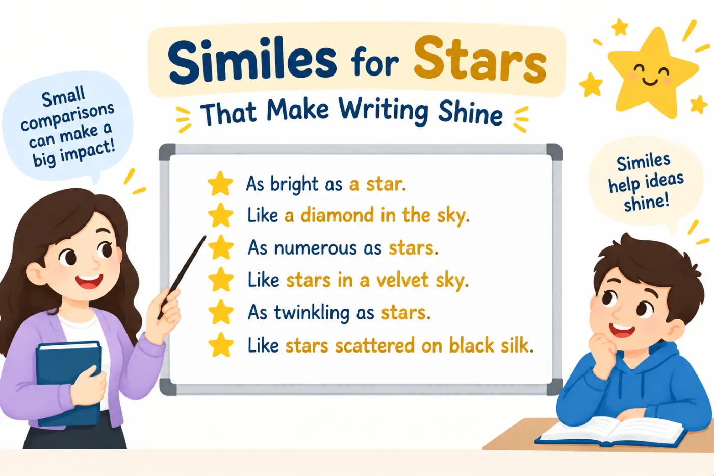 similes for stars That Make Writing Shine