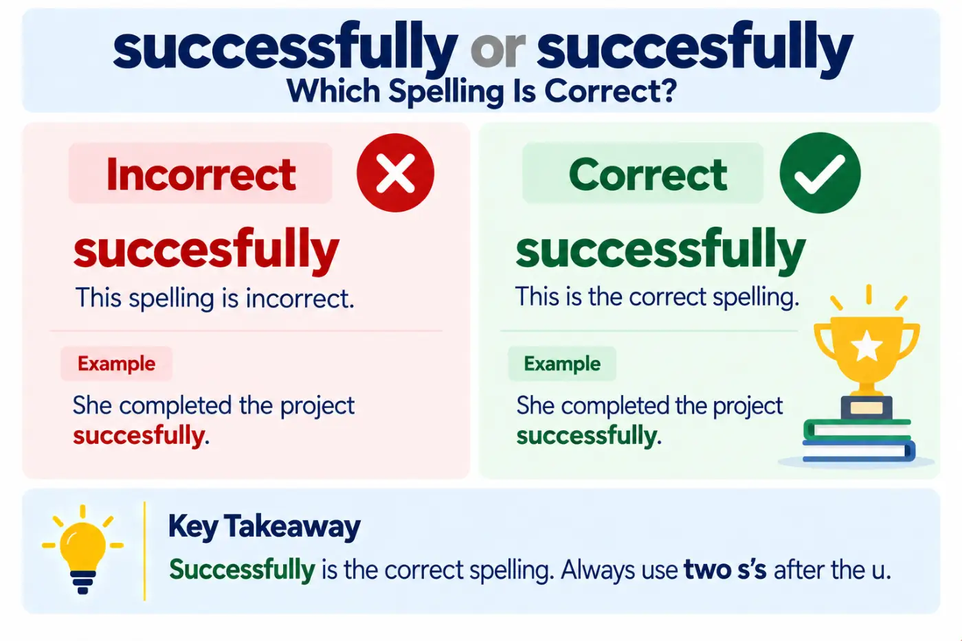 successfully or succesfully Which Spelling Is Correct