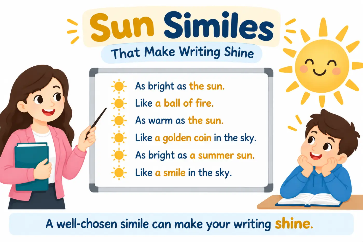 sun similes That Make Writing Shine