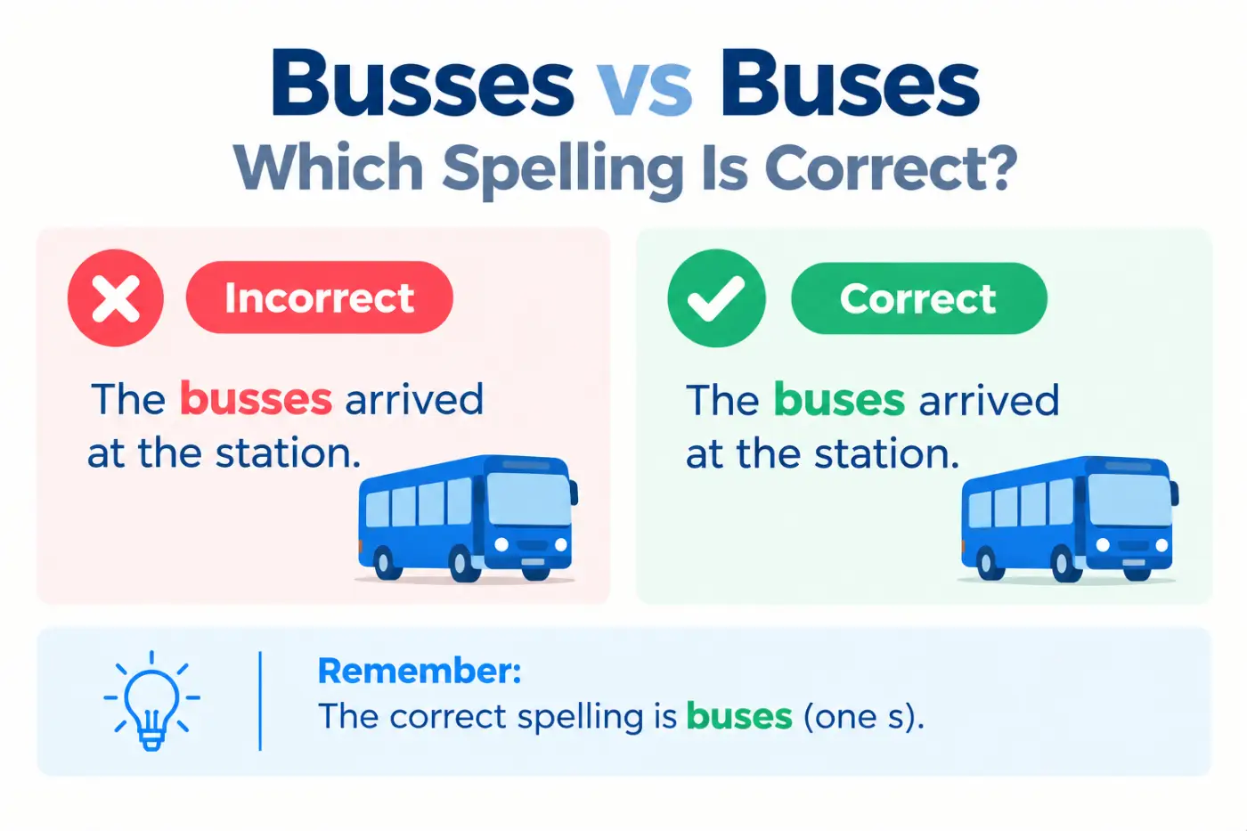 Busses vs Buses Which Spelling Is Correct
