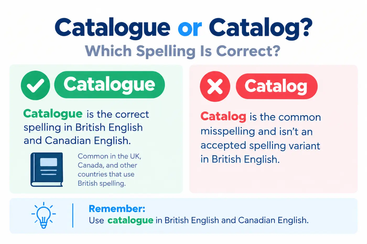 Catalogue or Catalog Which Spelling Is Correct