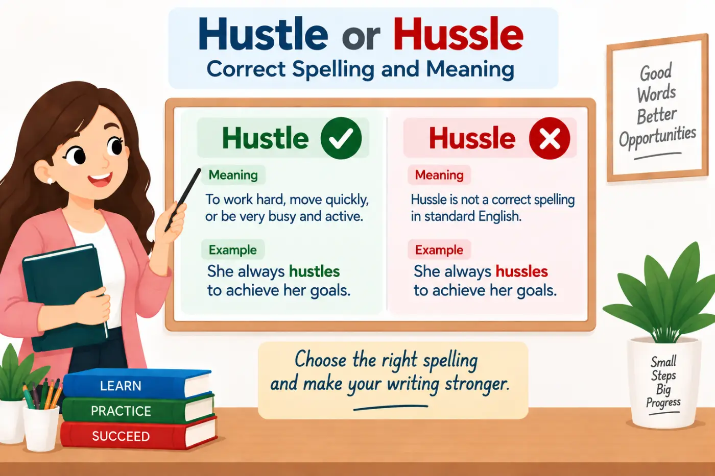 hustle or hussle Correct Spelling Meaning And Usage