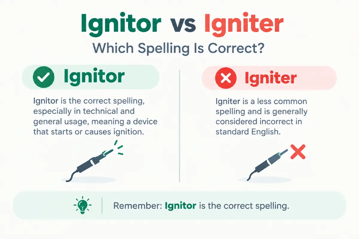Ignitor vs Igniter Which Spelling Is Correct