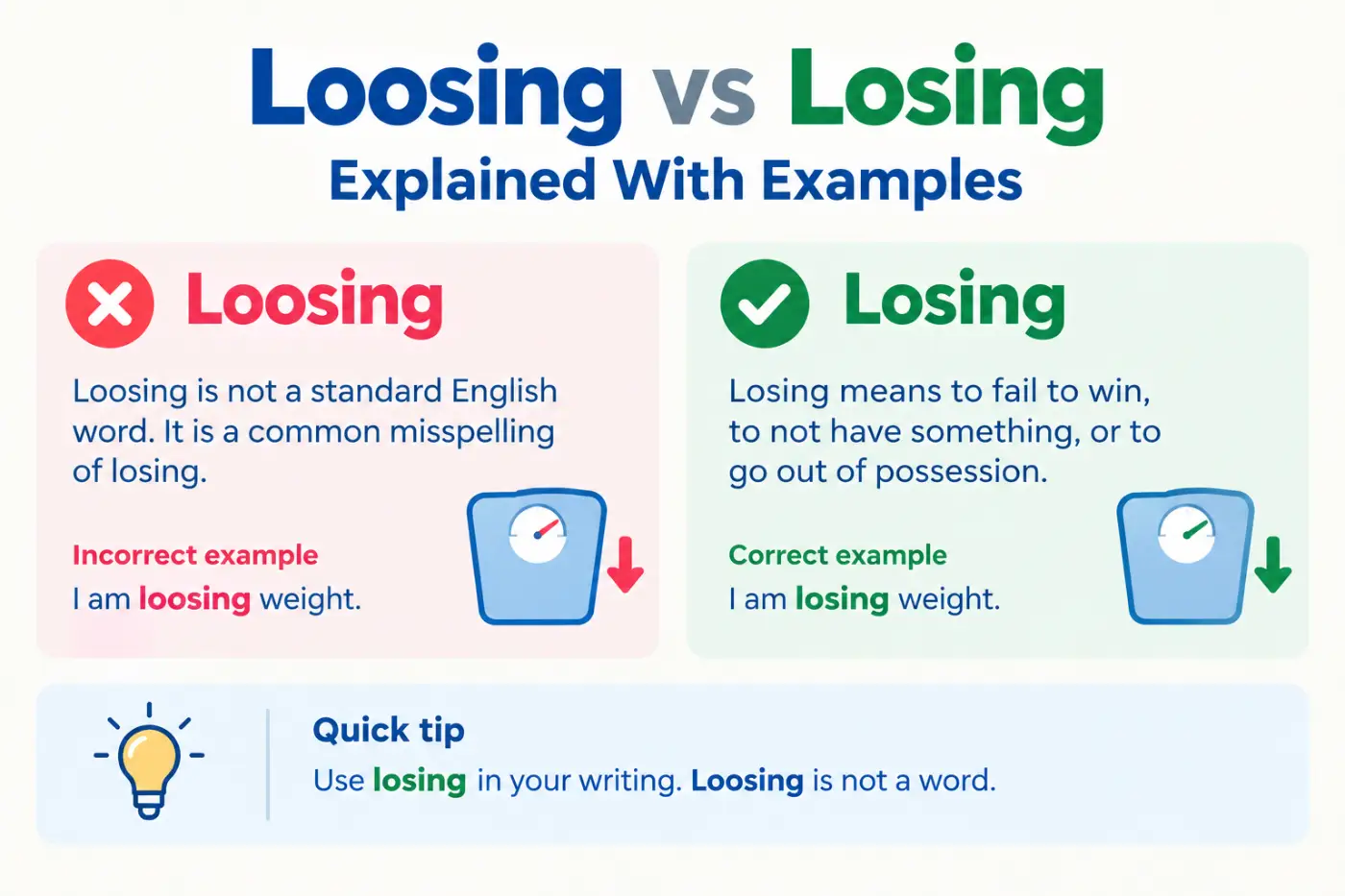 Loosing vs Losing Explained With Examples