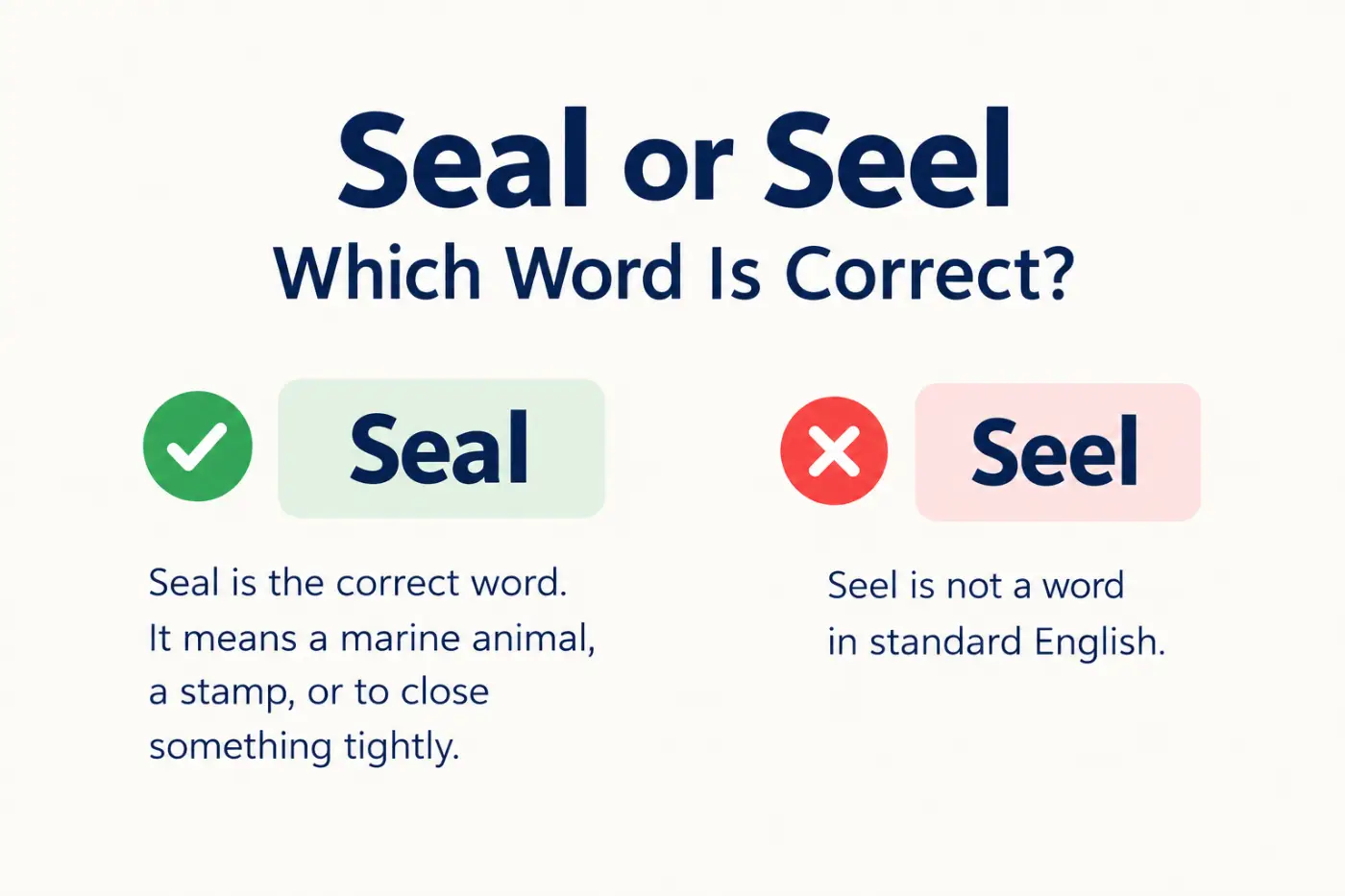 Seal or Seel Which Word Is Correct